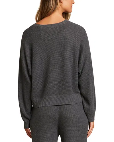 Barefoot Dreams Luxeblend Waffle Knit Pullover In Gray
