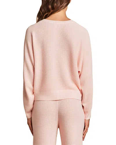 Barefoot Dreams Luxeblend Waffle Knit Pullover In Pink