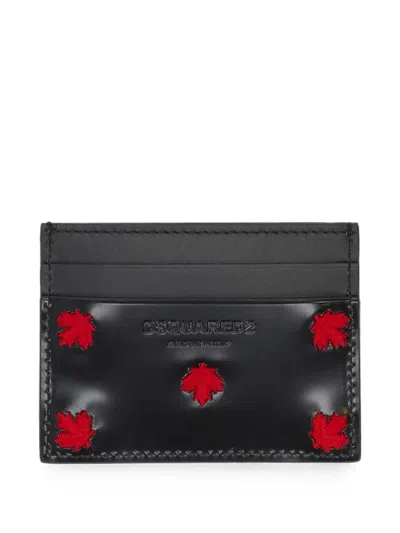 Dsquared2 Logo-debossed Wallet In Gray