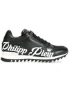 PHILIPP PLEIN branded lace-up trainers,RUBBER100%