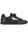 FENDI metal plate lace-up trainers,METAL100%