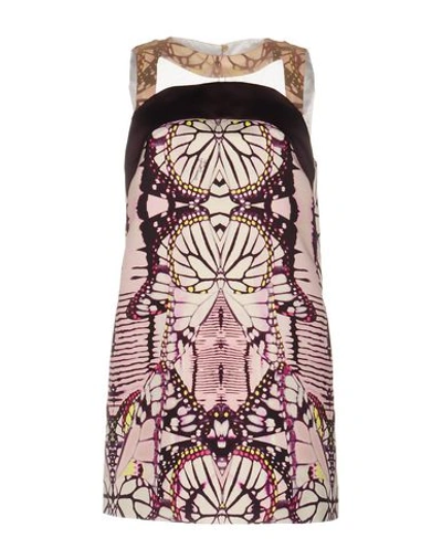 Shop Just Cavalli Short Dress In Баклажанный