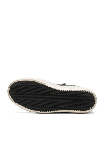 Golden Goose Studded Leather Slide Sneakers In Black Leather Studs