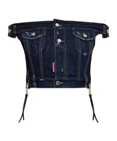 Dsquared2 Dark Upside Top In Blue