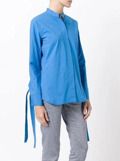 Shop Erika Cavallini Strings Plain Shirt In Blue
