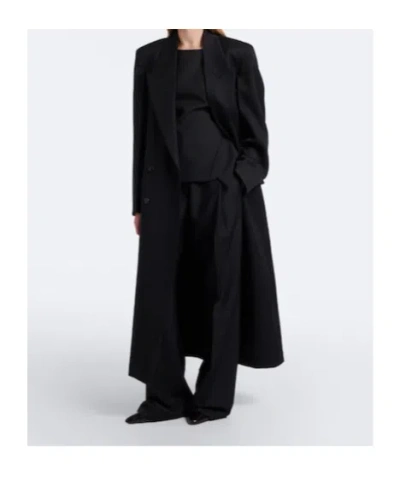 Rohe Black Double Breasted Tailored Coat In Black