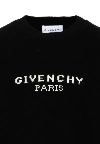 Givenchy Logo-intarsia Sweater In Black