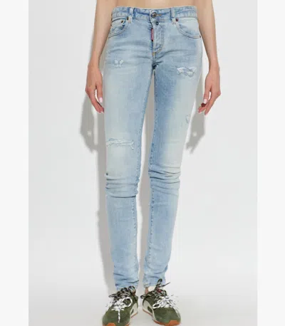 Dsquared2 Belt Loop Jeans In Blue
