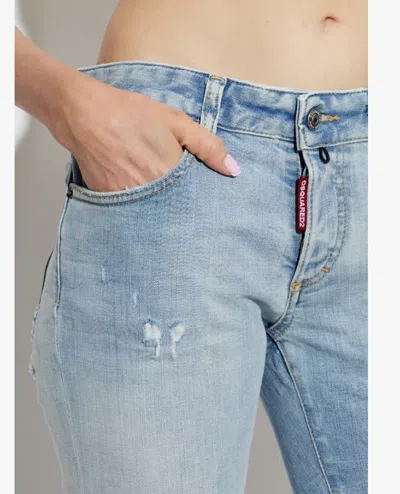 Dsquared2 Belt Loop Jeans In Blue