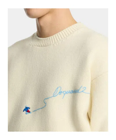 Dsquared2 Crew-neck Sweater In Metallic