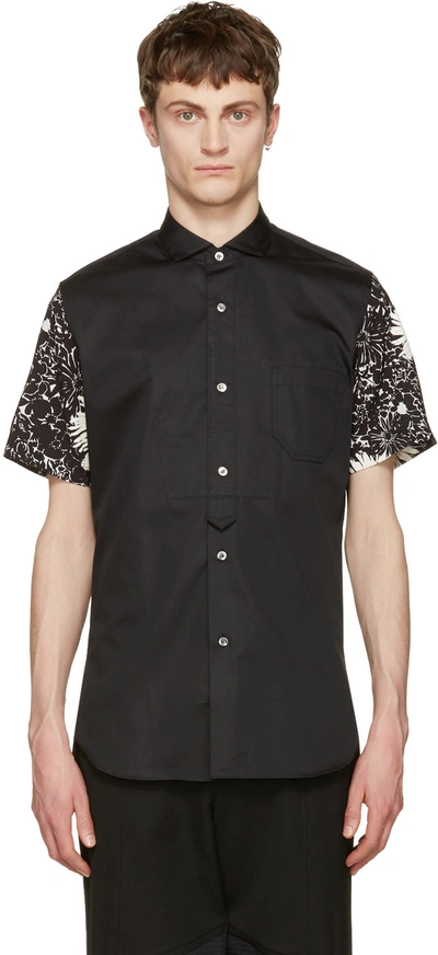 Junya Watanabe Black Contrast Sleeve Shirt