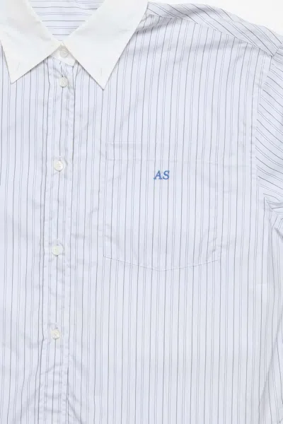 Acne Studios Pinstriped-pattern Button-down Shirt In Blue