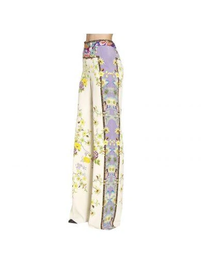 Shop Etro Pants Trouser Women  In Yellow Cream