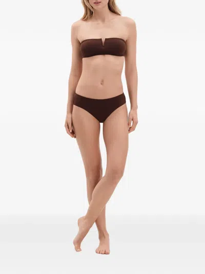 Eres Soupless Bikini Bottoms In Brown