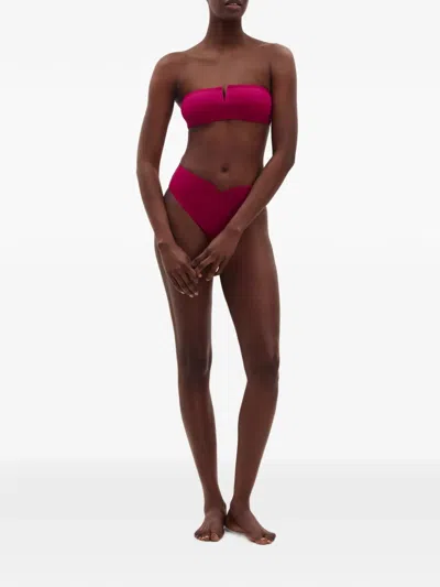 Eres Arcade Strapless Bikini Top In Pink
