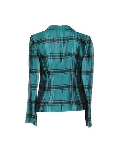 Shop Emporio Armani Blazer In Turquoise