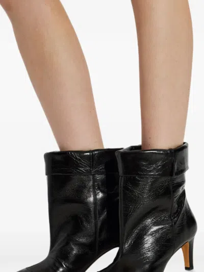 Isabel Marant Eldra Fold-over Ankle Boots In Black