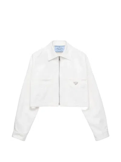 Prada Chino Blouson Jacket In White