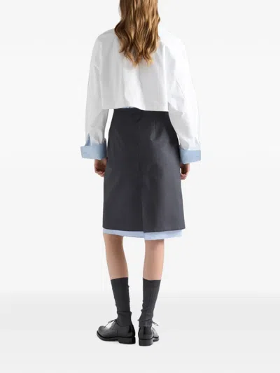 Prada Chino Blouson Jacket In White