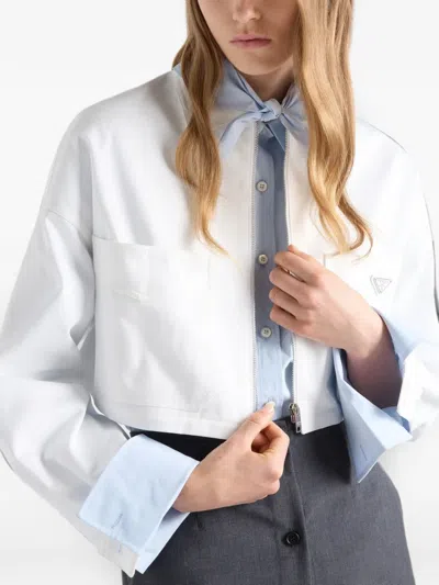 Prada Chino Blouson Jacket In White