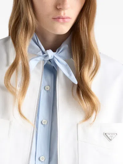 Prada Chino Blouson Jacket In White