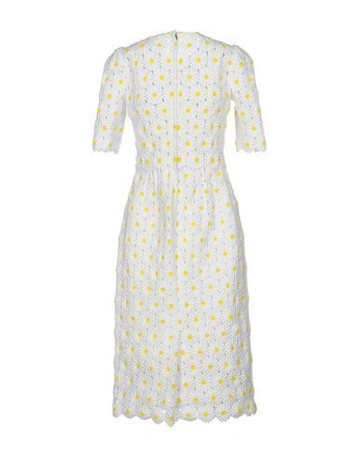 Shop Dolce & Gabbana Knee-length Dress In White