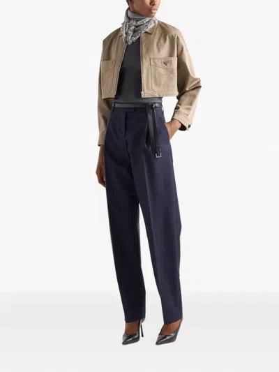 Prada Light Mohair Pants In White