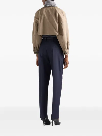 Prada Light Mohair Pants In White