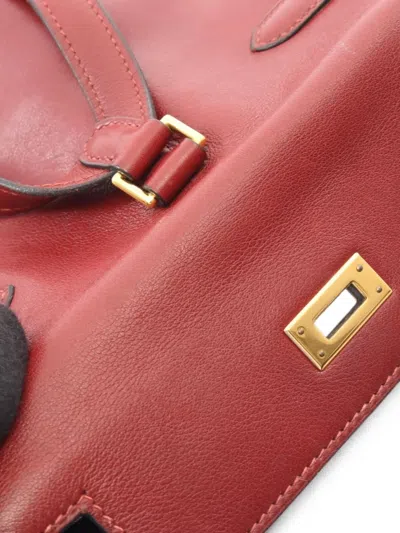Pre-owned Hermes 2000s Kelly Ad Pm Backpack In Red