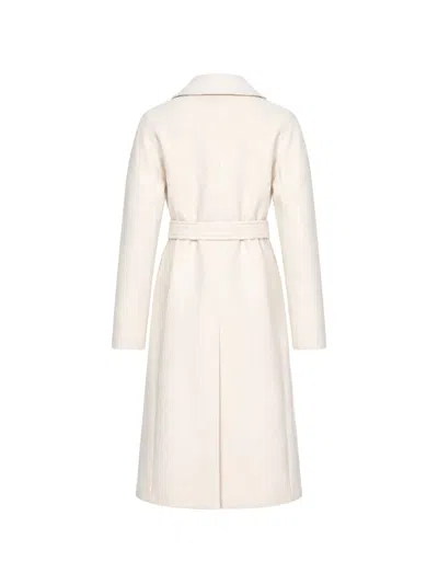 Veronica Beard Belted Double-breasted Coat In Neutral