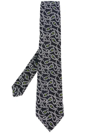 Shop Etro Paisley Pattern Tie - Black