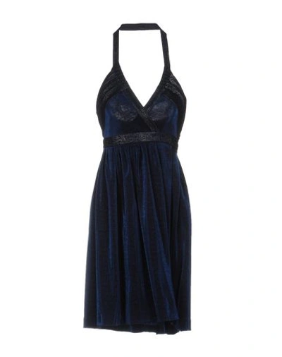 Diane Von Furstenberg Short Dresses In Dark Blue