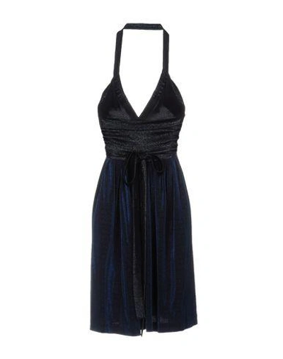 Shop Diane Von Furstenberg Short Dress In Dark Blue