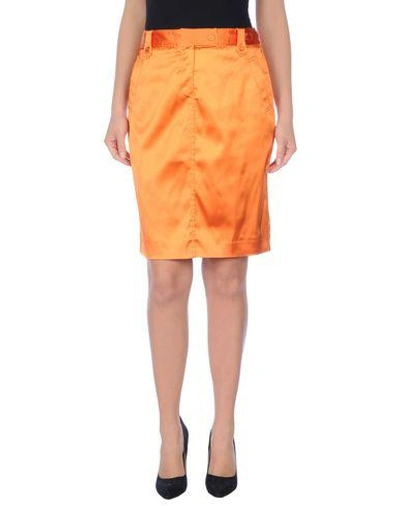 Shop Missoni Knee Length Skirt In Orange