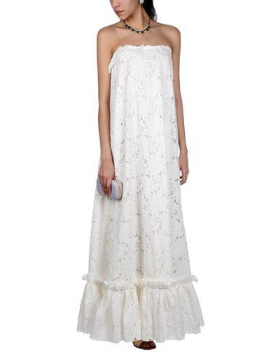 Shop Lanvin Long Dresses In White