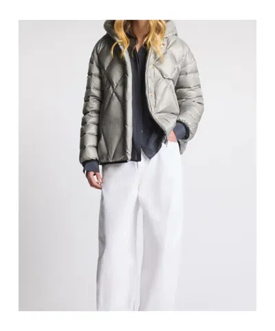 Fay Down Jacket In Ultralight Nylon In Gray