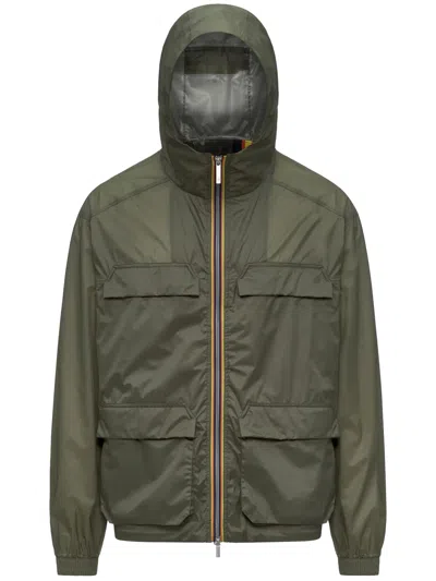 K-way Sia Zip-up Hooded Jacket In Green