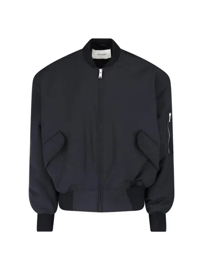 Entire Studios Black Boxy Functional Pocket Jacket In Multi