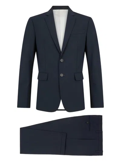 Dsquared2 Tailored Blue Two-button Virgin Wool Suit In Blue