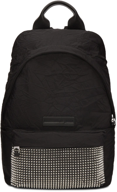 Mcq By Alexander Mcqueen Studded Wrinkle Nylon Backpack In Black