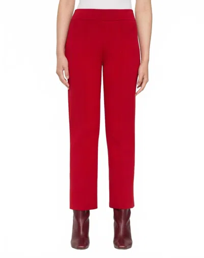 Lafayette 148 Responsible Matte Crepe Foley Flared Pant In Red