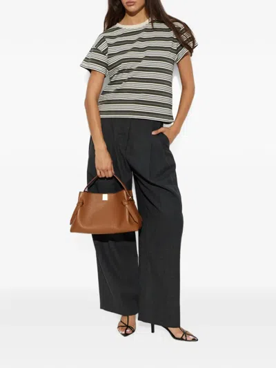 Rag & Bone Striped-pattern T-shirt In Green