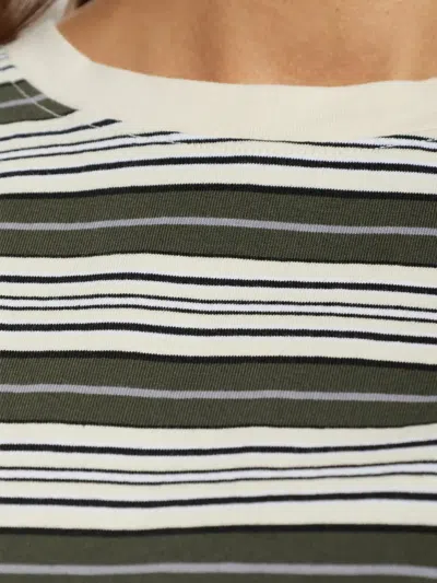 Rag & Bone Striped-pattern T-shirt In Green