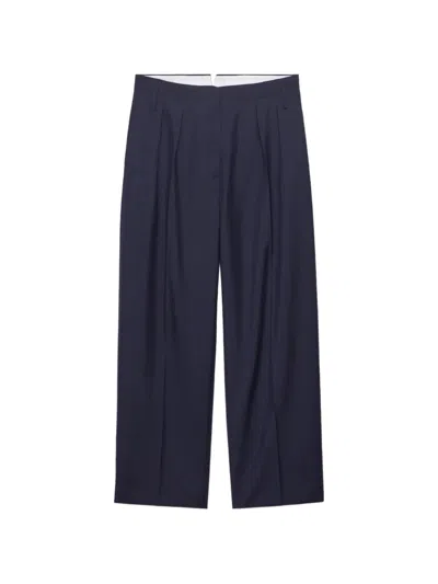 Prada Light Mohair Pants In Blue