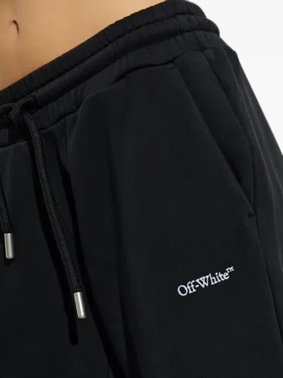 Off-white Logo-detail Drawstring Track Pants In Black