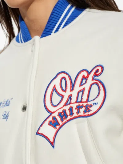 Off-white Logo-patch Bomber Jacket In Neutral