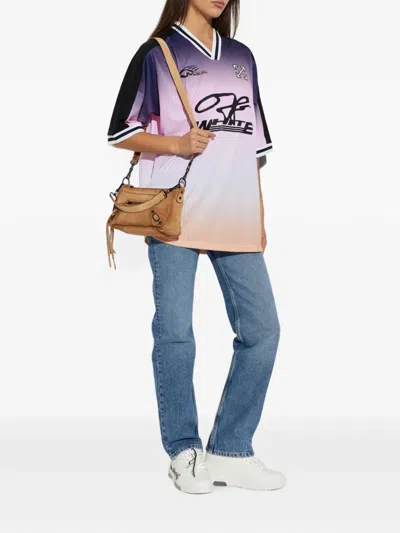 Off-white Oversized Logo-print T-shirt In Pink