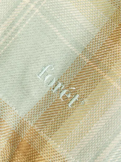 Forét Loft Check-pattern Zip-up Jacket In Green
