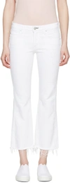 AMO White Kick Crop Jeans