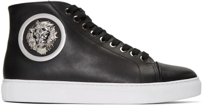 Versus Black Lion Medallion Mid-top Sneakers